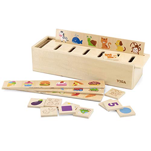 Viga Match & Tri ensemble d'activités trieur de formes en bois