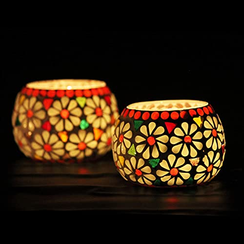 Mahganya-Mosaic-Glass-Tealight-Candle-Holders-Decorative-Items-for-Home-Set-of-2-Luster