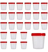 JFRHUDS Specimen Cups with Lids 4oz Disposable Urine Cups with Sealing Cover Specimen Container w...