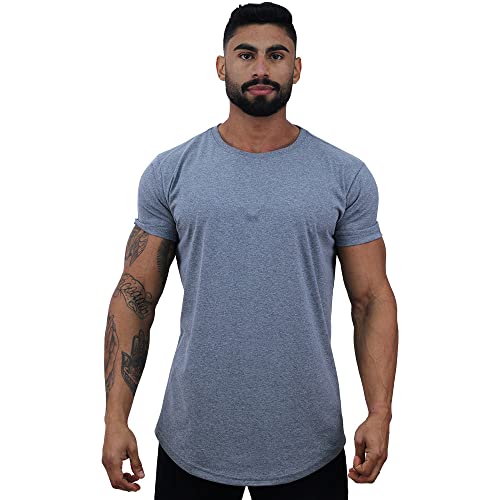 Kit 4 Camiseta LongLine Masculina MXD Conceito Básicas Slim Manga Justa Verão Academia Musculação Tr