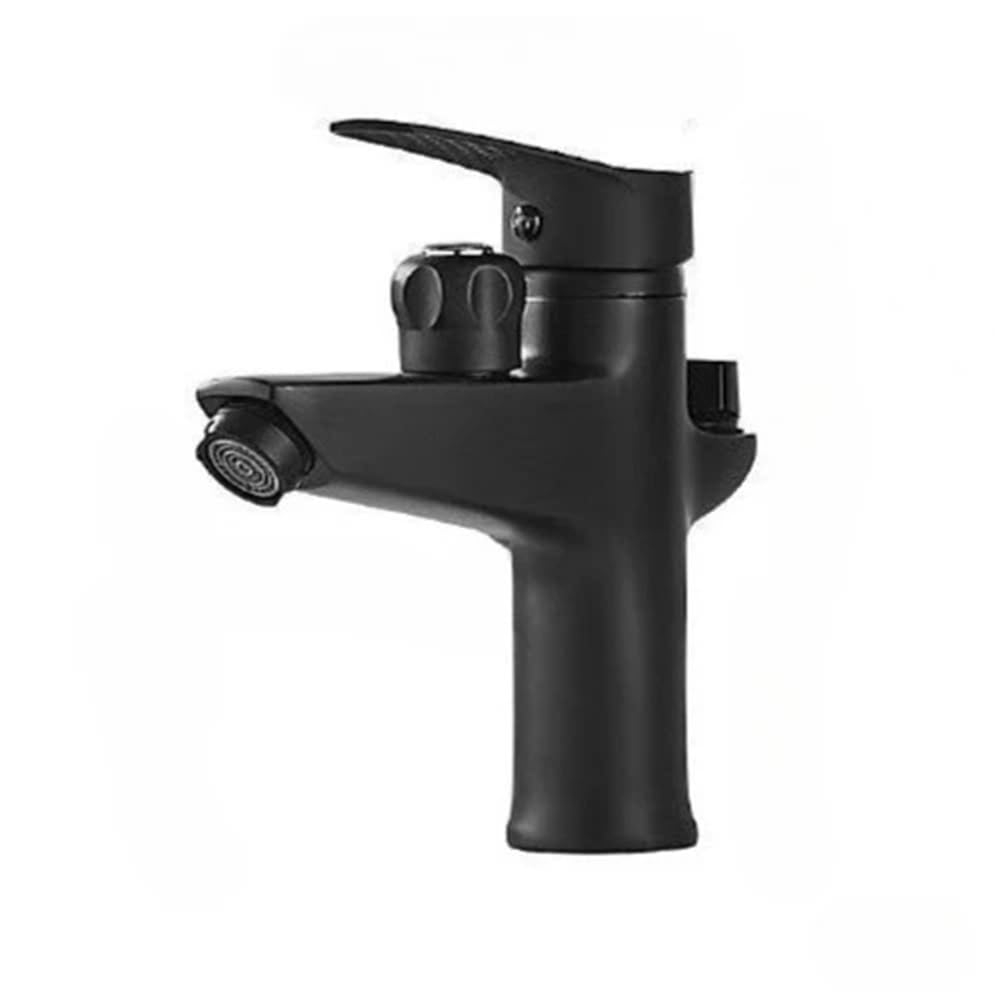 Mitigeur lavabo noir de salle de bain robinet eau chaude et froide pour vasque à poser