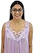 Venice Womens' Silky Looking Embroidered Nightgown 06N 4X-Large Lavender
