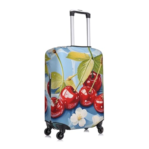 Tasty Cherry Fruit Travel Luggage Cover for Suitcase Anti-Scratch Fashion Suitcase Protector Washable Elastic Baggage Covers Fits 29-32 Inch Luggage for Travel Beach Holiday2