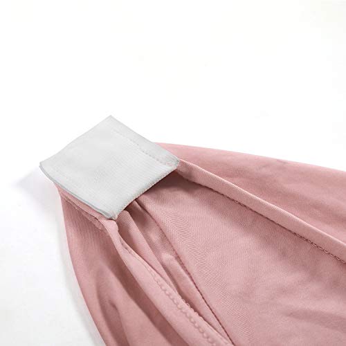 Image of Peomeise 2PCS 6FT Spandex Table Cover Rectangular Stretch Spandex Tablecloth (Dusty Rose,6FT)