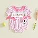 citgeett My First Easter Baby Girl Outfit He Is Risen Onesie Bunny Short Sleeve Bubble Romper Summer Infant Newborn Clothes (my first easter baby girl outfit, 3-6 Months)