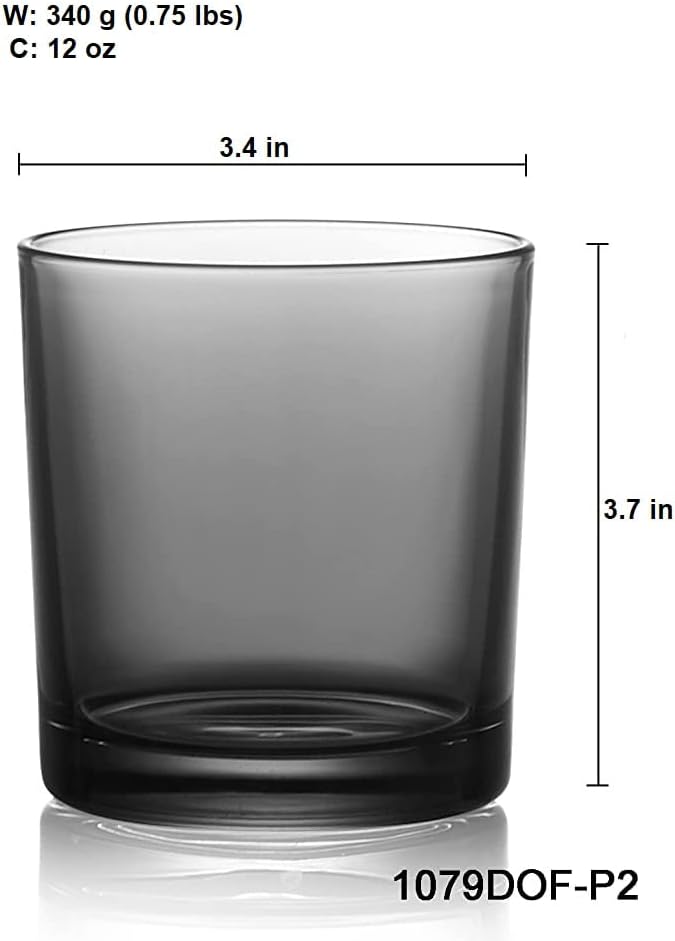 Miniatura 6 de KING CRYSTAL Juego de 4 vasos de cristal para beber de 12 onzas, vasos de cocina para cóctel, café helado, cerveza, té helado, whisky, agua, vasos