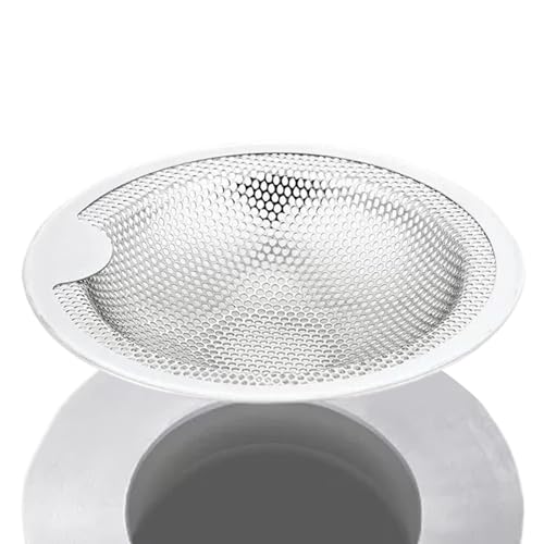 Colador de desagüe de acero inoxidable para residuos de comida, filtro de desagüe de cocina, para limpieza de residuos, hogar, apartamento, cuarto de baño, ducha