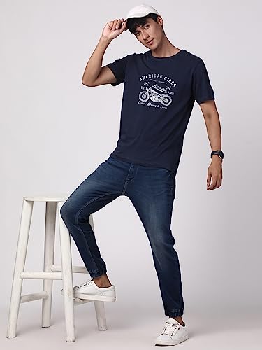 Image of ADRO Men's 100% Cotton Regular Fit T-Shirt
