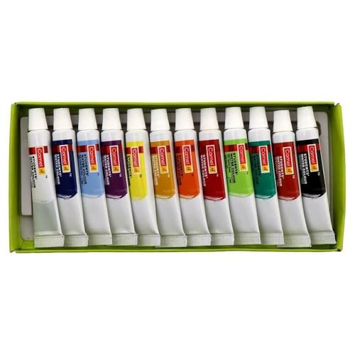 Image of Camlin Watercolor Tube - 12 Shades | Vibrant Pigments for Rich Colors | Quick-Drying & Easy Blending | Perfect for Portraits, Landscapes & Florals | Multisurface Use.