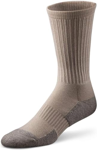 Dr. Comfort Crew Diabetic Socks, Sand, X-Large