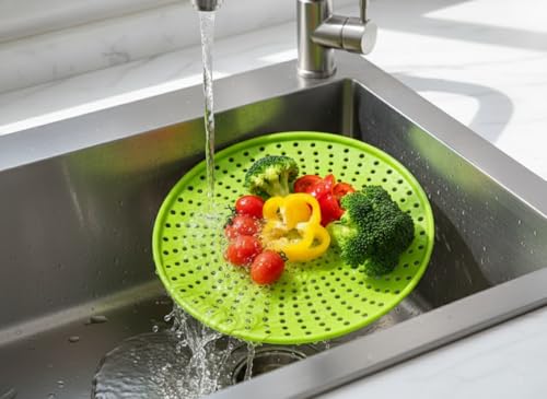 Image of Multi-Color Plastic Roti Tray with Ventilation Holes | Round Chapati Serving & Storage Plate | Lightweight & Durable Kitchen Bread Holder for Home & Dining Use (Pack of 1)