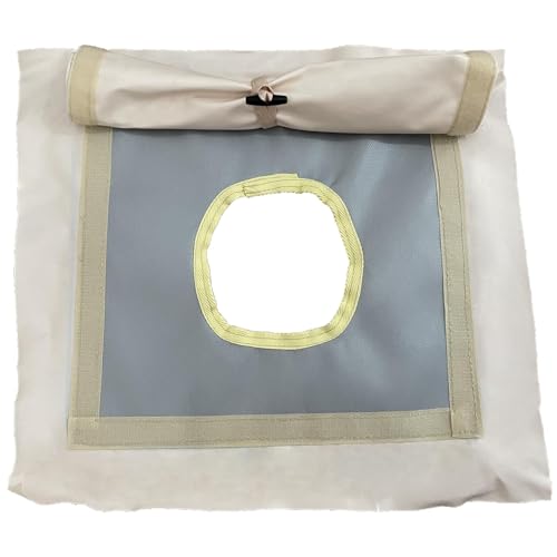 DANCHEL OUTDOOR Canvas Stove Jack with Flap for Dia. 5.85' Fire Resistant Hole for Bell Tent Camping, Hot Tent Stove Jack Kit for Chimney