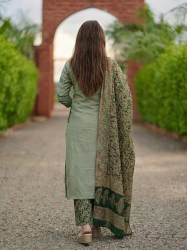 Image of ANNI Designer Women's Rayon Viscose Straight Kurta Set with Palazzo and Dupatta | Stylish Long Kurti Dress for Festive, Party, and Ethnic Wear