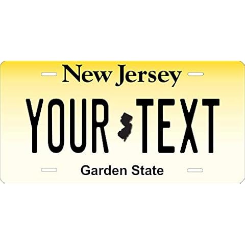 PhotoZoneGa 50 State Personalized Custom Novelty Tag Vehicle Auto Car Bike Bicycle Motorcycle Moped Key Chain License Plate (New Jersey 1991) Cover