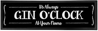 Bang Tidy Clothing Personalised Bar Runner Mat - Novelty Beer Gifts for Home Bars Pubs - Gin O'Clock