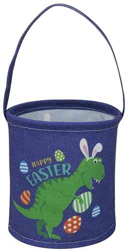 Image of Essme Kids Easter Dinosaur Basket - Empty Dinosaur Decor Easter Gift for Girls and Boys