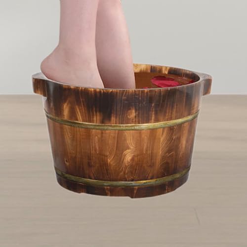 Tina de baño para pies Yajuyi 26cm de madera miniatura 4