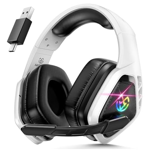 Wireless Gaming Headset for PC, Ps5, Ps4, 2.4 Ghz USB & Type-C Gaming Headphones with Microphone, 30H Battery Bluetooth Headphones for Switch, Laptop, Mobile, Mac
