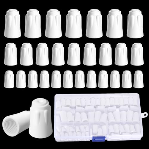 70PCS Ceramic Wire Nuts 3 Sizes S/M/L, 18-8 AWG/22-10 AWG/22-14 AWG High-Temp Wire Connectors Easy-Twist Caps for High Temperature Repairs: Electric Ovens, Space Heaters, Infrared Heaters