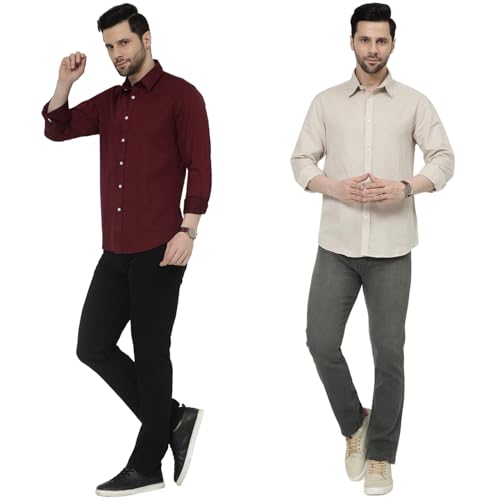 Image of DAIS Men's Stretchable Straight Fit Mid Rise Jeans, Pack of 2, (Combo of 2 Jeans)