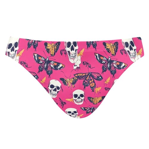 Skull Butterfly Swim Briefs for Men Swimsuit Bikini Swimwear S B0404390
