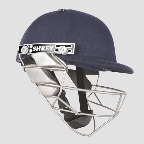 Image of SHREY Pro Guard Stainless Steel 2.0 Batting Cricket Helmet for Men's (Navy, S)