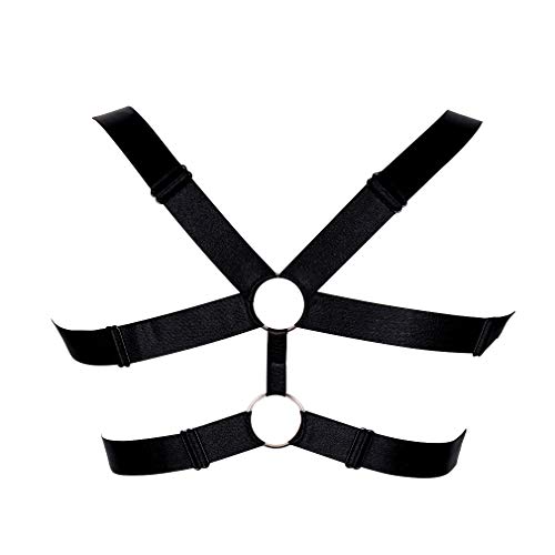 Men's Body Harness Chest Strap Punk Gothic Shoulder Strap Elastic Band Belt Clothes for Accessories Black4