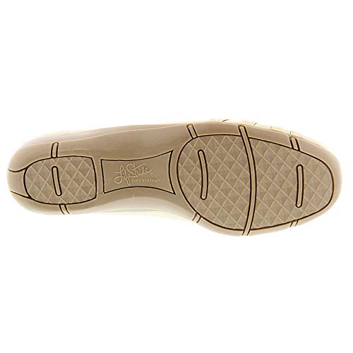 Image of LifeStride Womens Diverse Metallic Flats Gold 6.5 Extra Wide (E+, WW)