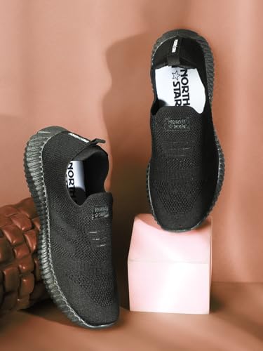 Image of North Star Slipon Shoes Casual Shoes for Boys Kids Shoes Walking Shoes Running Shoes Kids Sneaker Black