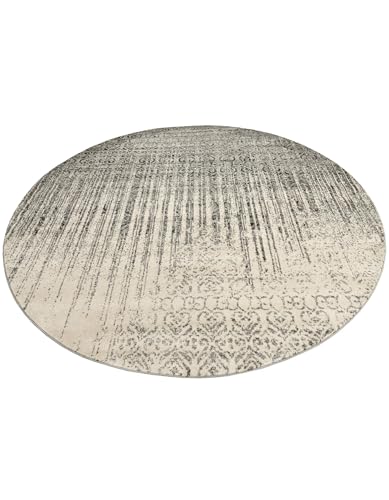 Tapete redondo gris 8 pies Rugs.com Angelica Collection miniatura 4