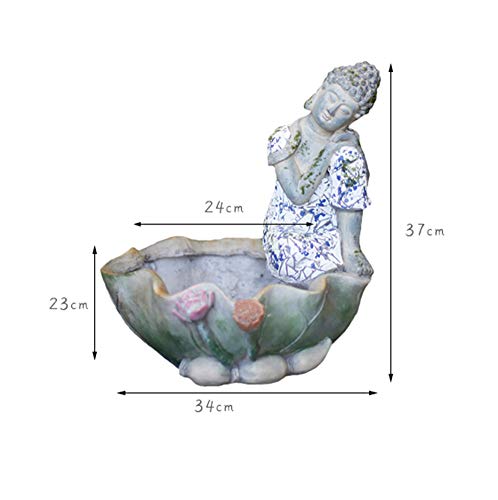 Pot de fleur hydroponique Bouddha pour jardinier et décoration de paysage extérieur - 8