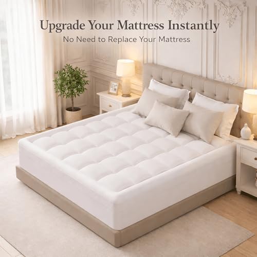 ELEMUSE 3 Inch Full Size Dual Layer Memory Foam Mattress Topper, 2 Inch Cooling Gel Foam, 1 Inch Soft Pillowtop Pad, Pressure Relief Bed Topper for Teen Room, Apartment & Guest Bed, Extra Support — view 2