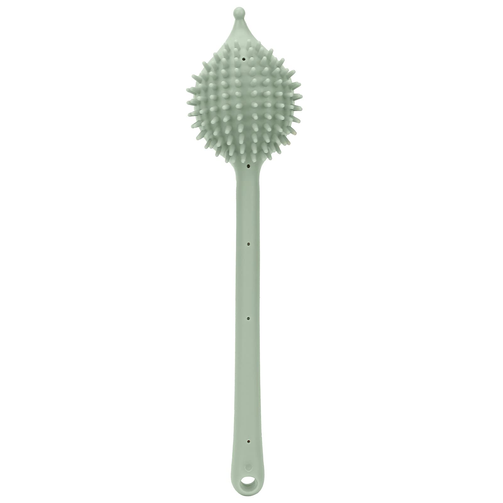 Generic Meridians Pat Massager Ergonomiczne Narzędzie do Masażu Silikonowego do Stymulacji Tkanek Głębokich, Tłuszczu na Ramionach i Mięśni Nóg, 12,2 X 3,1 Cala (Zielony jeż uderza młotkiem)