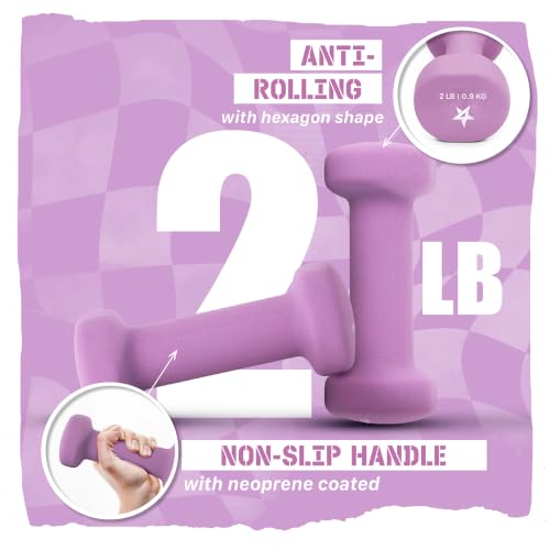 Image of Yes4All Neoprene Dumbbells, Pairs and Sets with Rack for Home Workouts