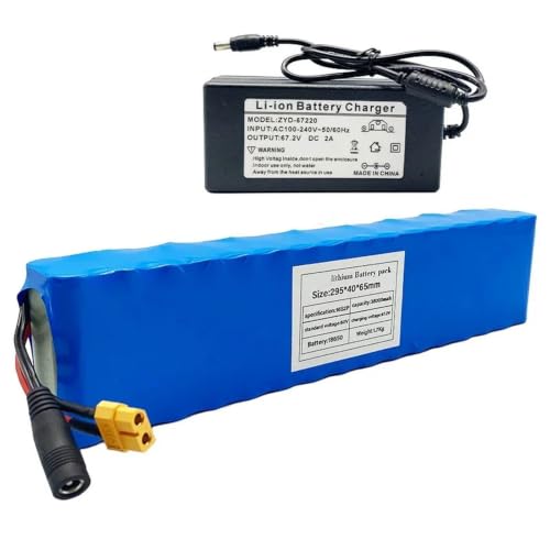 Batería ebike 60V de gran autonomía con carcasa impermeable de PVC XT60 2