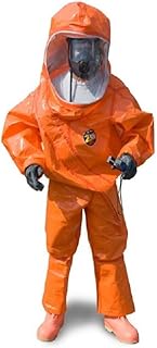 Chemical Suit, Level a Total Encapsulating, Color Orange, Size SM/MD (Pack of 1)
