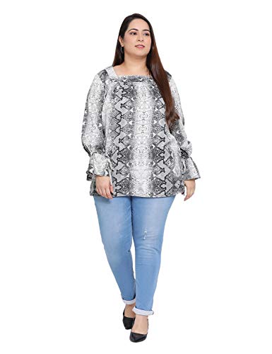 Image of oxolloxo Women Boat Neck Long Sleeves Printed Tops