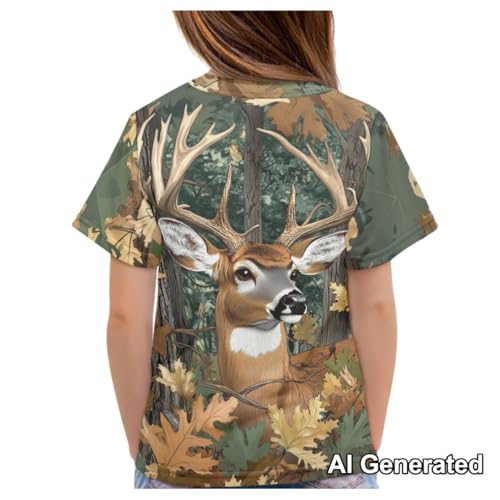 Image of Xhuibop Kids T Shirts for Boys Size 3-16 Girls Short Sleeve Sportswear Active Tops