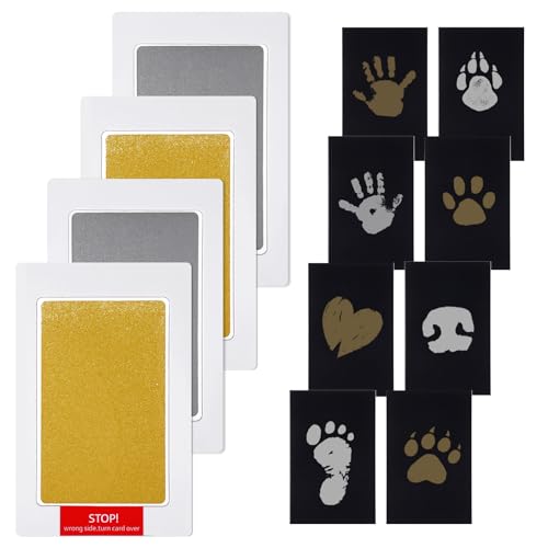 4 Packs Inkless Hand and Footprint Kit Mess Free Paw