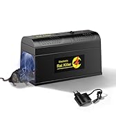 MINENICE Trappola per Topi Elettrica, Versione Trappola Elettrica per topi 6000-8000 V, Alta Tensione per Uccidere i topi all'istante, Trappola Topi Elettrica Interno, per una casa senza parassiti