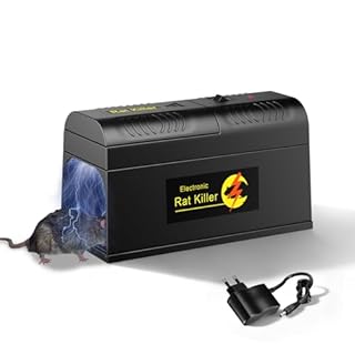 MINENICE Trappola per Topi Elettrica, Versione Trappola Elettrica per topi 6000-8000 V, Alta Tensione per Uccidere i topi all'istante, Trappola Topi Elettrica Interno, per una casa senza parassiti