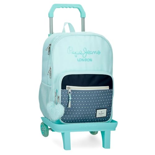 Pepe Jeans Para Menina. 68622T1 Mochila Dalma 40Cm Azul (Osfa), Casual, PoliéSter, Moda Infantil