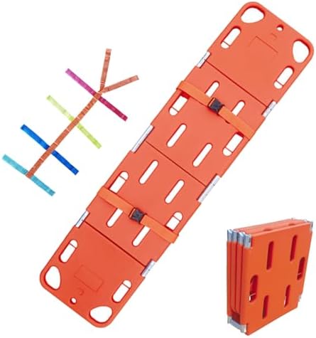 Folding Stretcher 2/4-Fold, PE Floating Stretcher, 350 lbs Load Capacity, Emergency Transport for Home, Clinic, Hospital & Stadium Use, Durable & Lightweight