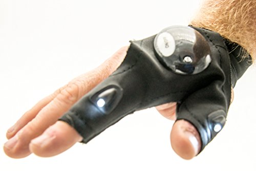 guanti senza dita con torcia LED per fotografi pesca caccia ecc. 1PC