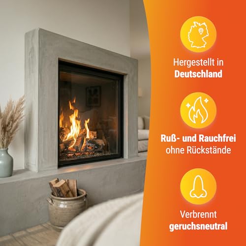 Maxxi Clean | 750 ml Bioethanol für Tischkamine | Made in Germany | geruchsneutral und rußfrei bei Indoor,- und Outdoor Ethanol-Kaminen | geeignet für Raum,- und Gartenfeuer mit Alkohol-Kamin