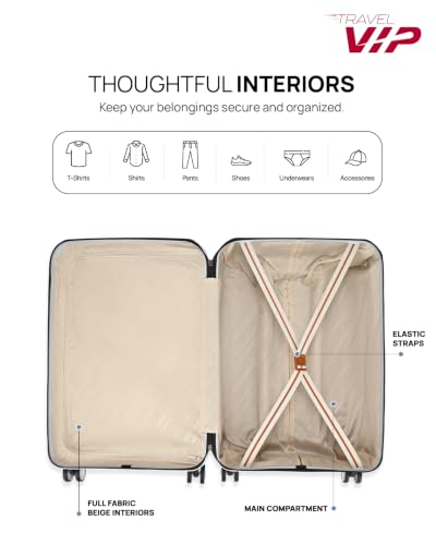 Image of VIP Bastion Large Polycarbonate Hard Case 8-Wheel Trolley Bag, Silver