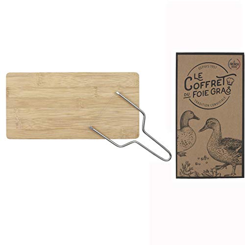 WEB2O Coffret Foie Gras Lyre et Planche de découpe en Bois