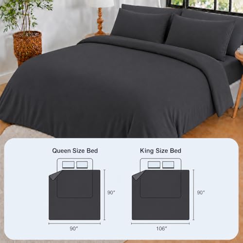 Cozorbt Double-Sided Cooling Comforter Queen Size, Ice Silk Summer Blanket, Smooth No-Stripes, No-Seam, Edge-Free Design, Breathable Lightweight Bed Cover for Hot Sleepers, All-Season Black 90x90 - image 6