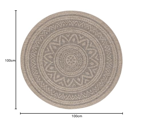 Alfombra de pasillo resistente a los rayos UV de estilo boho beige para exterior e interior 3
