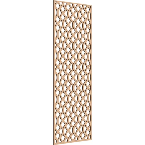 Image of Resort Decorative Pierced Fretwork Wood Wall Panels, 21 3 /8 inchW x 54 3 /8 inchH x 1 /4 inchT, Hickory